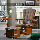 Sturdy Rubber Wood Glider Chair Nurserying Chair W Ottoman W Cushions Free Ship