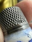 Vintage Silver Enamel Thimble 935s Size 5 Sewing Thimble