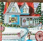 Christmas Village 3244-48 Fdc 1994 Paslay Cachet Hand Painted By Fran Paslay 