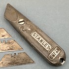Stanley No  199 Aluminum Fixed Blade Utility Knife W  3 Stanley Blades Usa