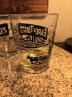 Vintage Early Times Bourbon Lowball Glasses 8oz Old Style Black Gold Cool