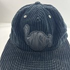 Phish Dry Goods Wide Corduroy Hat Cap Snapback Black Rubber Logo Patch Stealth
