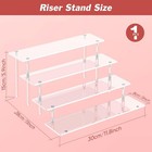 4 Tier Acrylic Display Risers clear Perfume Organizer Stand  Large Cupcake Stand