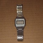 Pulsar Alarm Chronograph Digital Quartz Ss Silver Bracelet Vtg