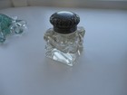 Very Attractive - Antique Crystal Ink Well With Small Glass Insert