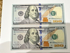  2  Consecutive  Sequential Serial Numbers  100 Dollar Bills 2013 Uncirculated