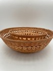 Lot Of 2 Vintage Circular Wicker Baskets