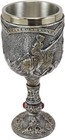 Medieval Knight Wine Goblet Made Of Polyresin With Stainless Steel Rim