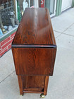 William   Mary English Oak Double Drop Leaf Buffet Table Sideboard With Drawers