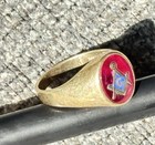 Yellow Gold 10k Masonic Freemason Ring