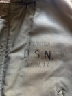 Vintage 40s Usn N-1 Deck Jacket Alpaca Lined Thrashed Khaki Military Wwii 24x26