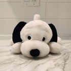 1973 Dakin 10    Cute Drooper Dog  Black And White Stuffed Animal Plush Vintage     