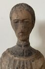 Antique Asian  Statue Wood Carved   Painted