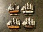 6 Models Sailing Ships Collectable Handicrafted Wood Cloth Boat Assembled  9 