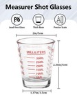 Shot Glasses Measuring Cup Set 2pack Espresso Shot Glasses Liquid Heavy Glass   