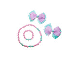Riviera Girls Necklace And Bracelet Set With Bows