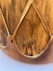 Handmade Rustic Wooden Drum     Leather Hide Lacing Folk Instrument 12 5   