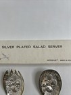 Ornate Silver Plated 19  Salad Servers 3173 Fruit Engraved