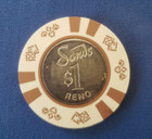 Vintage  1 Casino Chip  Sands Hotel  Reno  Nevada
