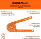 Jorgensen 7inch Aluminum Protractor Angle Finder W precision Laser-etched Scales