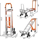 Convertible 4 In 1 Aluminum Stair Climber Hand Truck 1000 Lbs Folding Dolly Cart