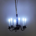 1 12 Dollhouse Miniature Furniture Led Ceiling Lamp 6 Arms Chandelier 3v Light