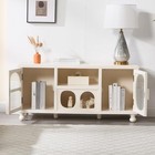 47  Sideboard Buffet Cabinet With Storage fluted Glass Doors soft Closing Hinges