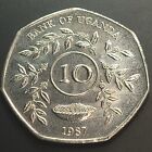 1987 Uganda Uncirculated Ten Shillings World Coin - Km  30 - 26mm - Africa