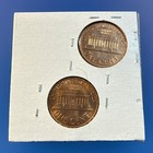 1961-p   D Lincoln Memorial Cents  Two Cherry Red Bu Coins From Obw Rolls   6104