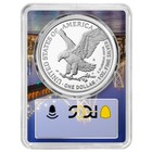 2024-s Proof  1 American Silver Eagle Pcgs Pr70dcam Fdoi Bay Bridge Frame