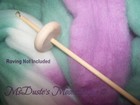 Top   Whorl Drop Spindle Spin Roving Yarn Sca Ren 11 x 2   Natural Finish -