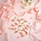 100 Pcs 15mm Multicoloured Mini Rose Flowers Satin Ribbon Bows Appliques Diy    