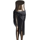 Belly Dance Fringed Hip Scarf Faux Assuit Foil Print Woman s Latin Dance Costume