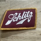 Vintage 1970s Schlitz Beer Embroidered Uniform Maroon Patch - New Old Stock