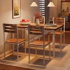 Farmhouse Style Dining Table And Chairs Set For 4  5pcs Dining Table Set For Din