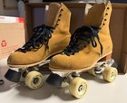 Seller Pay Shipping  Men   s Riedell 130m Brown Suede Roller Skates Used Sz 8