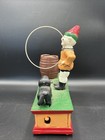 Vintage Cast Iron Trick Dog Circus Clown Mechanical Coin Bank - W  Plug