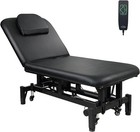Professional Electric Lift Massage Table W  Adjustable Backrest  Lockable Caster