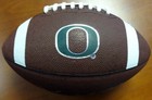 Marcus Mariota Autographed Brown Nike Logo Football Oregon Ducks Mm Holo 87158