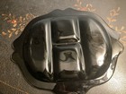 Antique Black Amethyst W inlayed Silver Glass Serving Plate
