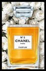 Chanel No 5 Inspired Crystal Glass Dummy Factice Glam Luxury Statement Bottle 
