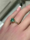 Art Deco Antique 3 30 Ct Natural Emerald Vintage Wedding Ring 14k Yellow Gold Fn