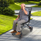 Folding Wheelchair  Lightweight Portable Transit Chair With Adjustable Usa
