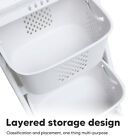 4tier Laundry Hamper Basket Sorter Clothes Storage Organizer Shelf Rolling Cart