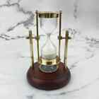 Sand Hourglass Compass Brass Timer Wood Base Gift Rotating Nautical Top Antique