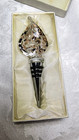 Vintage D lusso Designs Murano Style Art Glass Wine Bottle Stopper Copper Fleck
