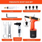 Pneumatic Pop Riveter Gun Hydraulic Air Rivet Tool Kit With 3 32   1 8   5 32   