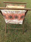 Vintage Mcm Folding Stand Up Knitting Craft Sewing Yarn Basket Organizer Granny