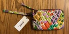Vera Bradley Outlet Evening Garden Cotton Fabric Essential Zip Wristlet Nwt
