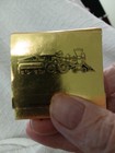 Railroadman s Savings   Loan Matchbook Unstruck Vtg Gold Embossed Train  Larger